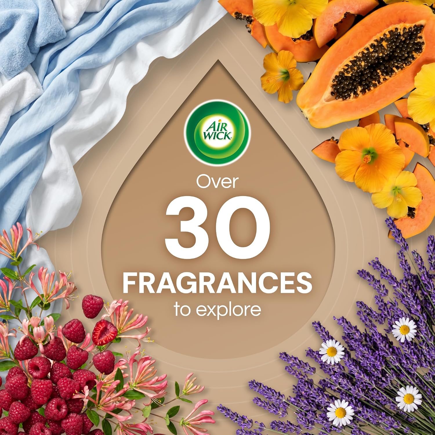 Air Wick Plug In Refills Fresh Waters, Essential Oils,10 Count | Air Wick plug refills for plug-in warmers bring Fresh Waters home fragrance to bathrooms, kitchens, living rooms. - Image 9