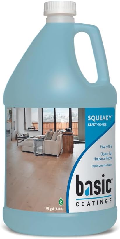 Basic Coatings Squeaky Hardwood Floor Cleaner Refill, No Residue, 1 Gal | Hardwood Floor Cleaner, Laminate Floor Cleaner, No Residue, Cleans Tough Dirt and Grease